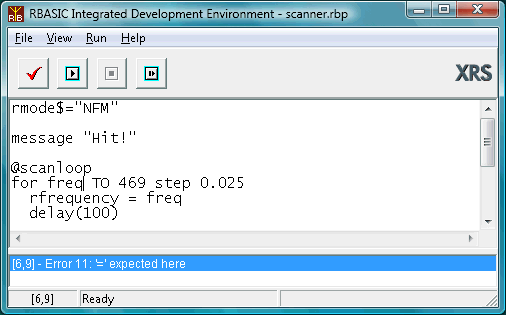 Syntax error in RBASIC program